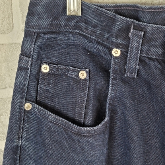 Jordache Dark Blue Wash High Rise Waisted Mom Jeans Tappered Leg Women's Size 12 - Picture 4 of 16